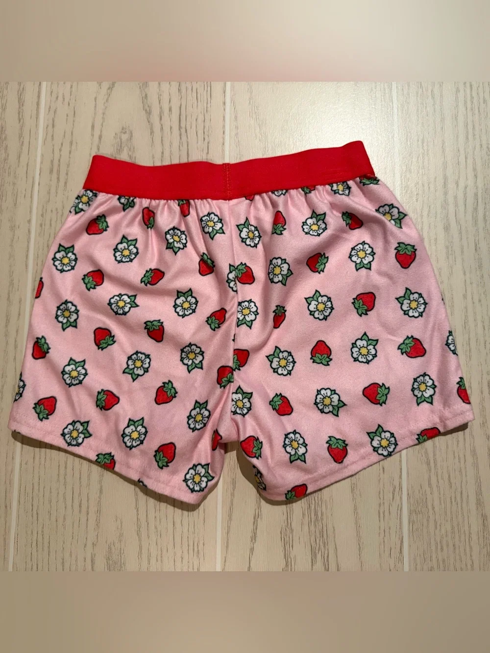 Strawberry‎ Shortcake Girls Pajama Set XS 4/5 Pink Red Shorts PJs NWT